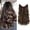 Brown, variant on Invisible Wire Hair Extension for Women, Long Beach Wave Synthetic Hairpiece with Adjustable Transparent Headband(Slim Brown,One Size)