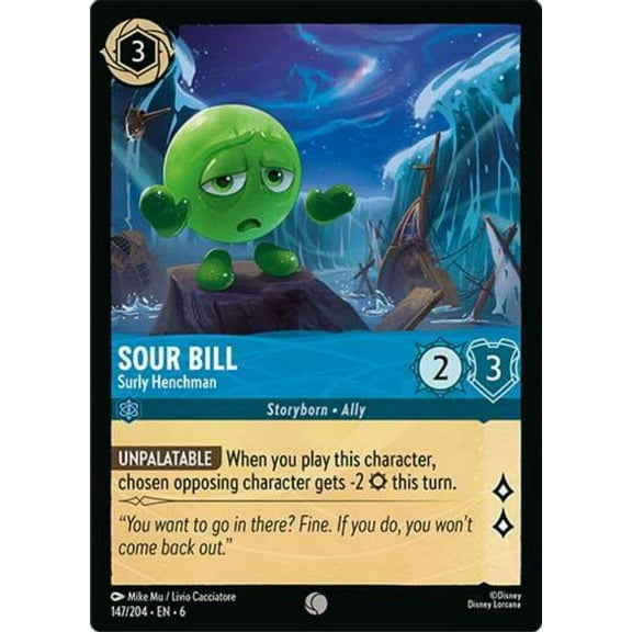 Disney Lorcana Azurite Sea Common Sour Bill - Surly Henchman #147