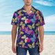thumbnail image 2 of Balery Paint Butterflies Camisas hawaianas de manga corta para hombre, camisas playeras de corte holgado, camisas de vacaciones con botones,X-Large, 2 of 7