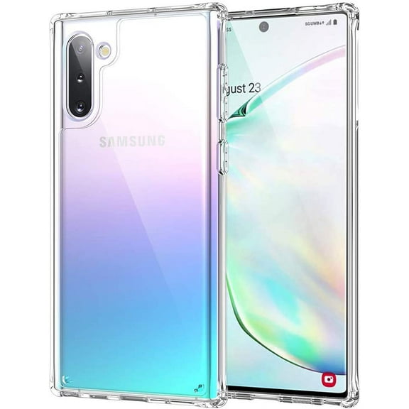 for Samsung Galaxy Note 10 Plus Case Note 10 Plus 5G Clear TPU Bumper Hard PC Back Cover Stronger Protection Shockproof Protective Heavy Duty for Samsung Galaxy Note 10 Plus/Note 10 Phone Case