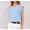 Light Blue, variant on Uvplove Cap Sleeve Tops for Women Summer Top Basic Tee Shirts Casual Tank Loose Fit 2025 Fashion white-l