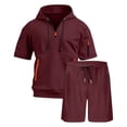 thumbnail image 6 of Stamzod Mens Summer Outfits 2026 Short Sleeve Hoodie and Shorts Set Casual Athletic Track Suits Mens Sweatsuit, 6 of 6