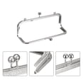 thumbnail image 4 of Uxcell Metal Purse Frames, 8.1" 4Pack Kiss Lock Clasp Frame for Coin Bags Sewing DIY, Silver, 4 of 6