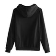 thumbnail image 4 of Zip up Hoodie Women Fall Fashion Y2K Lightweight Sport Jackets Long Sleeve Baggy Oversized Hooded Sweatshirts Black L, 4 of 6
