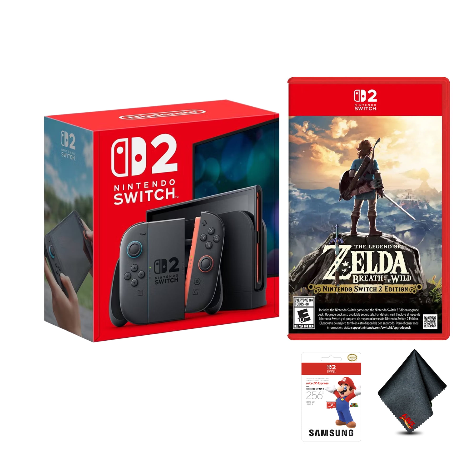 Nintendo Switch 2 Zelda Tears of the Kingdom Bundle + 128gb SD