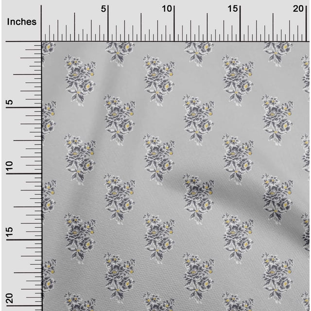 oneOone Cotton Flex Fabric Flower Artistic Printed Craft Fabric BTY 40 Inch Wide