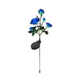 thumbnail image 2 of Solar - Powered Outdoor Artificial Rose Ground Lights, Rubber Material, Multi - Color Led String, Auto On/Off, 29.1", Blue, QFL, 2 of 6
