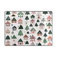 thumbnail image 5 of Yayeee Area Rugs for Living Room 6.7'x4.8' Non Slip Washable Bedroom Floor Carpet, Orange Christmas House, 5 of 5