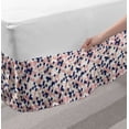 thumbnail image 2 of Blush Pink Bed Skirt, Abstract Contemporary Art Pattern of Mosaic Themed Illustration, Elastic Bedskirt Dust Ruffle Wrap Around for Bedding Decor, 4 Sizes, Blush Tan and Dark Blue, by Ambesonne, 2 of 2
