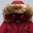 thumbnail image 5 of ATOGUTA Girls Snowsuit Hoodeed Waterproof Snow-proof Outdoor Sports Daily Winter Warm Ski Set Wine, 5 of 7