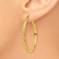 thumbnail image 3 of 14K Yellow Gold Earring Hoop Women'S 38 mm Diamond-Cut 3.5X38Mm Hollow Earrings, 3 of 4