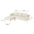 thumbnail image 5 of Better Homes & Gardens Marlow Outdoor 2pc Patio Sectional Set, White Frame/Cream Cushion, 5 of 10