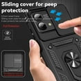 thumbnail image 4 of for Moto G Stylus 5G 2023 Case with Slide Camera Cover HD Screen Protector [Military Grade Drop Tested] Magnetic Ring Holder Kickstand Protective Phone Case for Motorola Moto G Stylus 5G 2023, Black, 4 of 9