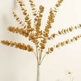thumbnail image 2 of Efavormart Pack of 2 | 34" Metallic Gold Artificial Eucalyptus Leaf Spray, Tropical Leaves Vase Filler Floral Decoration, 2 of 11