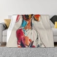thumbnail image 1 of Fotbe Colorful Dachshund Art Manta de Franela con Estampado, Manta Ultrasuave para Cama, Sofá, Auto, Hipoalergénica y Antibolitas-80"x60", 1 of 6
