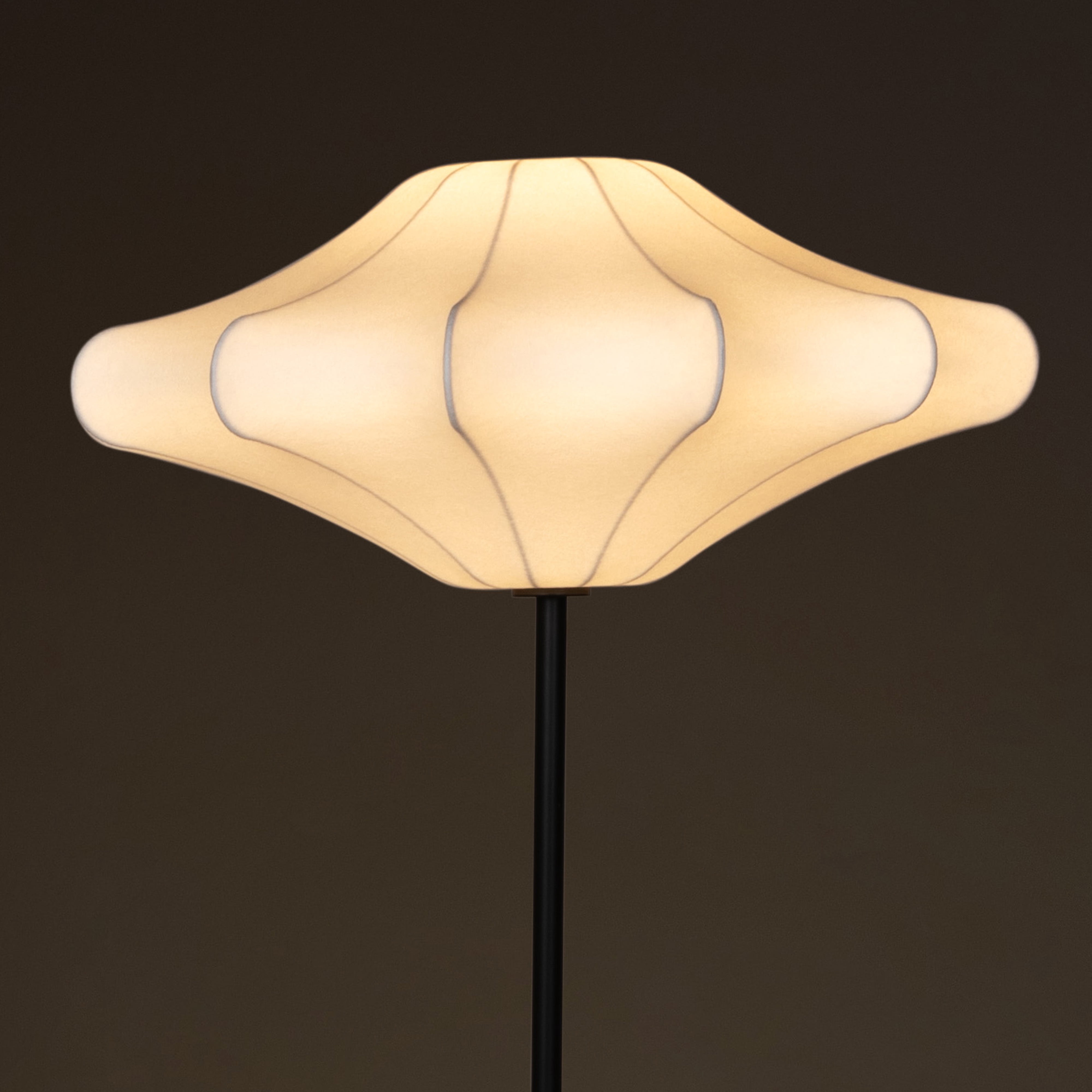 Brightech Atlas Tall Floor Lamp with Unique Resin Shade & LED Bulb, Elegant Lamp for Living Rooms & Offices, LED Floor Lamp, Modern Standing Lamp for Bedroom, Great Living Room Décor - Black