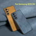 thumbnail image 3 of Case For Samsung M35 5G Case Luxury Matte Leather Phone Back Cover For Samsung Galaxy M 35 Capa Silicone Shell Shockproof Bumper Red For Samsung M35 5G, 3 of 6