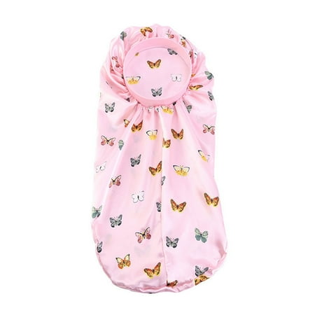 

Long Braid Long Hair Satin Nightcap Long Barrel Hair Care Cap Beauty Salon Hat Suitable For Long Braid Curly Hair Pink J