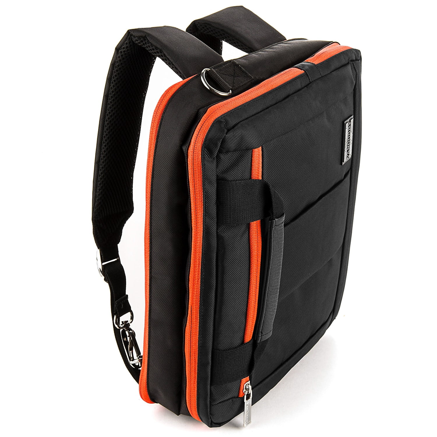 Vangoddy Laptop Briefcase Black/Orange Nylon (PT_NBKLEA284_17)