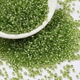 thumbnail image 1 of Cylinder Seed Beads Silver Lined Round Hole Uniform Size Lime Green 2x1.5mm Hole: 0.8mm about 888pcs/10g, 1 of 4