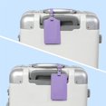 thumbnail image 4 of HAHDAXIA Luggage Tags, Leather Personalized Suitcase Tag Set-4 Pack (Leather-Purple), 4 of 6