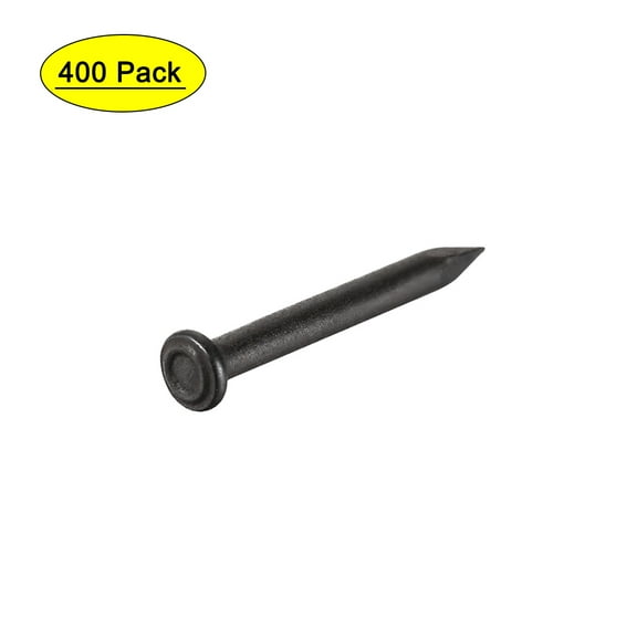 Uxcell Carbon Steel Cement Nail Electroplating Wall Cement Nail 0.8" Length 0.1" Rod Dia Black 400pcs