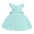 thumbnail image 4 of RMGVDSD Toddler Girls Dresses Kids Birthday Princess Tutu Dress Little Girl's Wedding Party Gown Ruffle Sleeve Formal Dresses 8-9 Years, 4 of 5