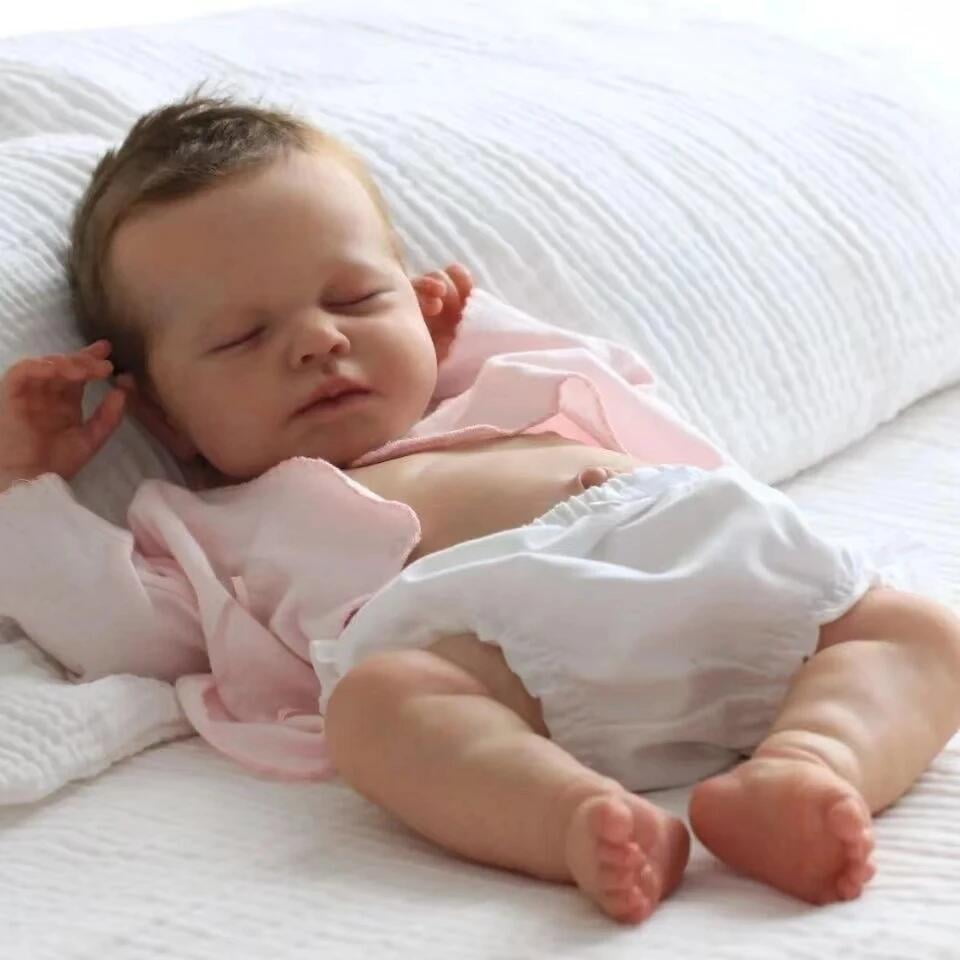 Realistic Reborn Baby Dolls 19 Inch Lifelike Newborn Baby Girl Doll with Accessories for Kids Age 3+