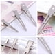 thumbnail image 5 of Pinzas para el cabello con forma de pico de pato y rizo de una sola punta, pinzas para el cabello con sección de engaste plateado, pinzas de cocodrilo de metal para extensiones de cabello, 5 of 5