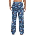thumbnail image 2 of Top-kevin Xmas Dolphin Snowflake Pajama Pants for Men Comfort Sleep Lounge Bottoms Straight-fit with Pockets S-XXL, 2 of 6