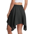thumbnail image 7 of Airmenty Summer Skirts for Women Casual High Waist Skirt Flowy Beach Skirt Asymmetrical Skirt Elastic Waist with Tie S-2XL, 7 of 7