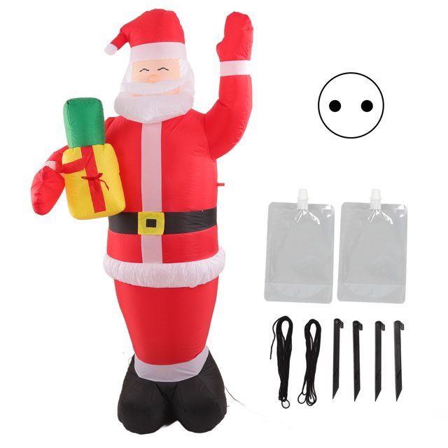 Anciano inflable navideño con LED y Bolsa de regalo Sincero decoración para jardín al aire libre