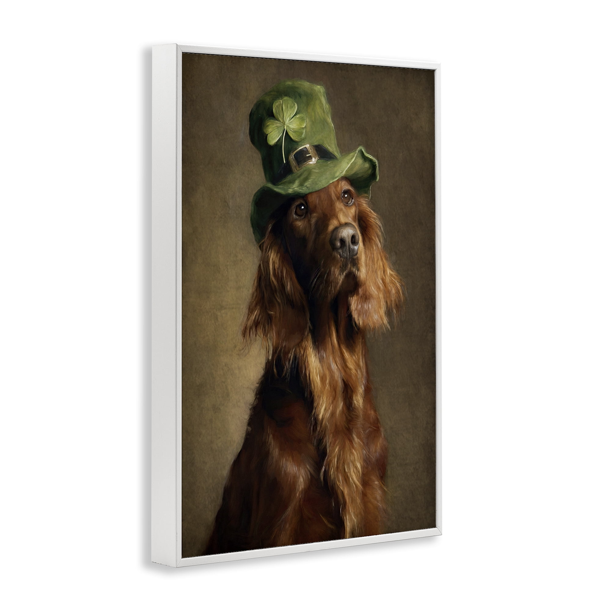 Stupell Industries The Irish Setter Portrait White Framed Giclee Art, design by Tina LeCour