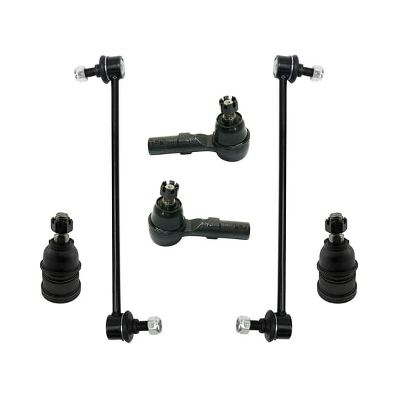 6 Pc Front Outer Tie Rod Ends, Sway Bar Links, Lower Ball Joints, Suspension Kit Fits Honda Odyssey 2011-2017 All Models
