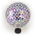 thumbnail image 3 of Alpine Corporation 10" Glass Mosaic Iridescent Gazing Globe, Multicolor, 3 of 12
