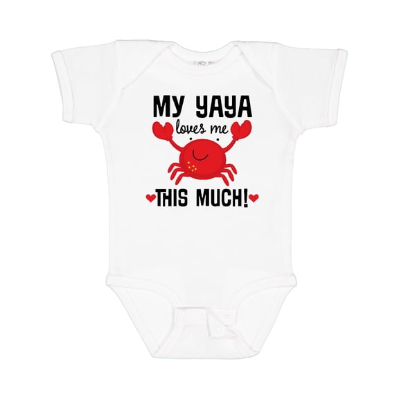 Inktastic Yaya Loves Me Grandson Boys or Girls Baby Bodysuit