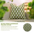 thumbnail image 5 of fabdivine Floral Block Print Pillow Covers Farmhouse Pillowcases Linen Cushion Case Decor for Home Sofa Couch Bed,14"X14",Green, 5 of 8