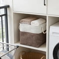 thumbnail image 6 of Leodye 1PCS Fabric Storage Cubes Basket Foldable Bin with Carry Handles for Toys Shelves and Closets Organizing -12x12x12in, 6 of 6