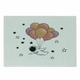 thumbnail image 1 of Astronaut Cutting Board, Spaceman Floating in the Space with Balloons Happy Birthday Cosmic Celebration, Decorative Tempered Glass Cutting and Serving Board, Small Size, Multicolor, by Ambesonne, 1 of 1