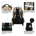 thumbnail image 4 of FORMRS Kids School Backpack Elementary Student Unisex Travel Bookbag with Reflective Stripes, Brown Flowers, 4 of 7