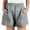 Gray, variant on Plus Size Linen Shorts for Women Summer Comfy Casual Beach Shorts with Pockets Drawstring Elastic Waist Pants Beige M