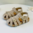 thumbnail image 2 of Mepaouo Boy's Girl's Closed Toe Sandals Toddler Little Kid Summer Cork Footbed Flats Outdoor Shoes, 2 of 9