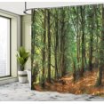 thumbnail image 5 of Ambesonne Forest Shower Curtain, Woodland Pathway Scene, 69"Wx84"L, Green Brown, 5 of 5