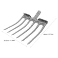 thumbnail image 2 of SOPOTUTU Garden Rake Head Replacement Steel Silver Soil Aerator For Gardeners Field Cultivation 1Pack, 2 of 8