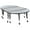Grey, variant on Flash Furniture Emmy 3 Piece Mobile 76" Oval Wave Flexible Oak Thermal Laminate Activity Table Set - Height Adjustable Short Legs
