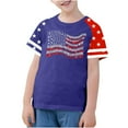 thumbnail image 2 of GERsome Unisex Kid's American Flag Short Sleeve T Shirts 4th of July Crew Neck Pullover Patriotic Tops, Toddler, Little Kids Boys, Girls, 13-14 Years, 2 of 4