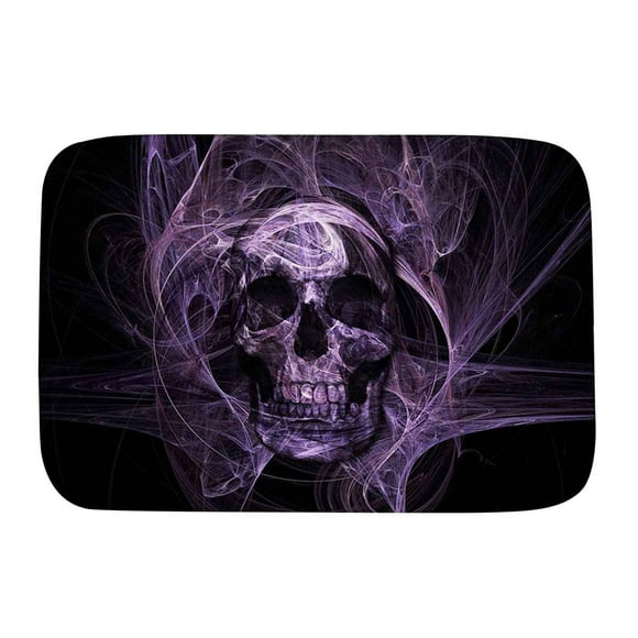 Hyknon rugs for living room Skull Flannel Carpet Floor Mat Halloween Ghost Head Living Room Entry Mat Floor Mat Absorbent Non-slip Machine Washable Rugs