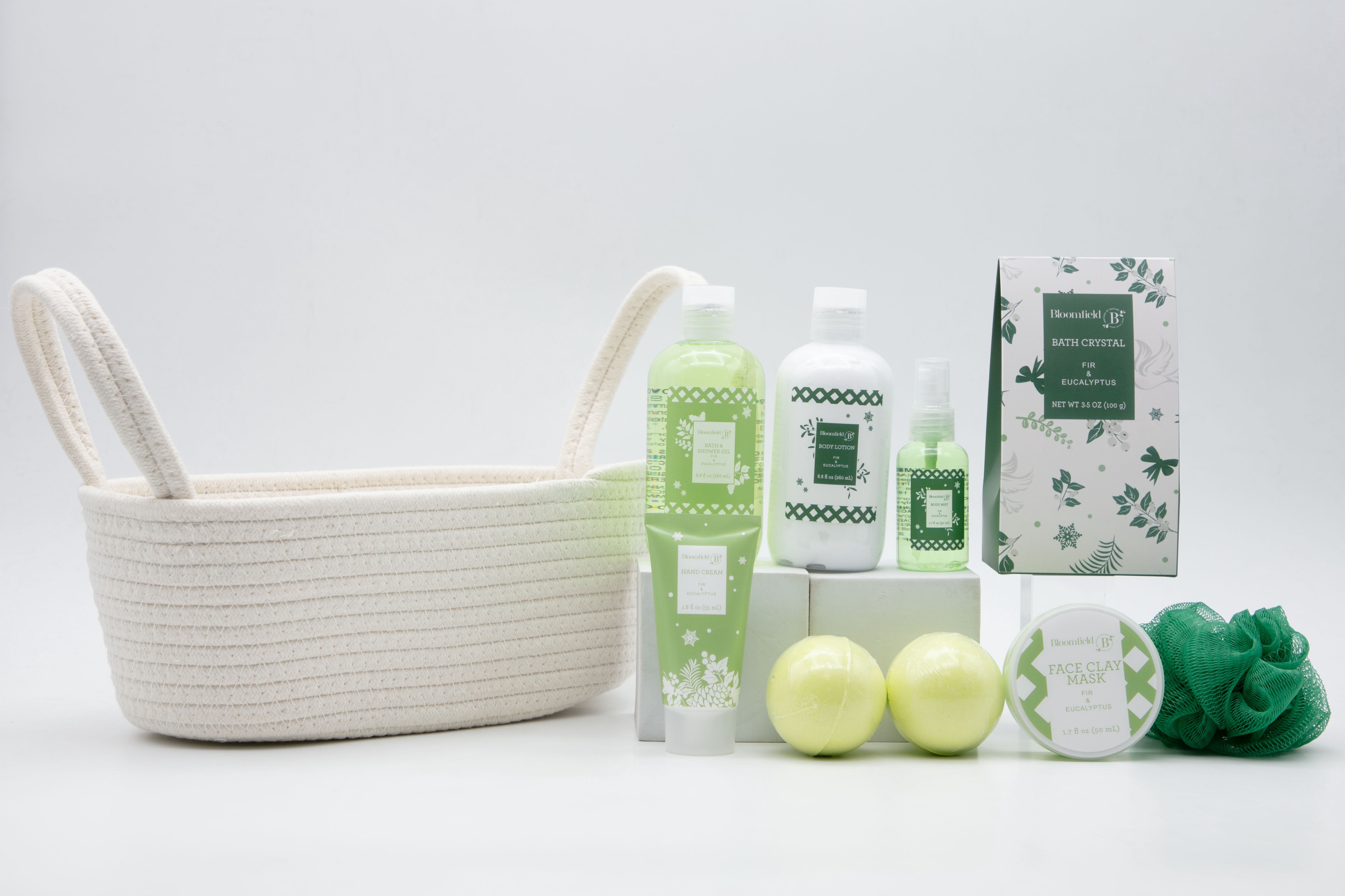 Bloomfield Winter Solace Bath and Body Collection in Fir & Eucalyptus, 10 Piece, Adult