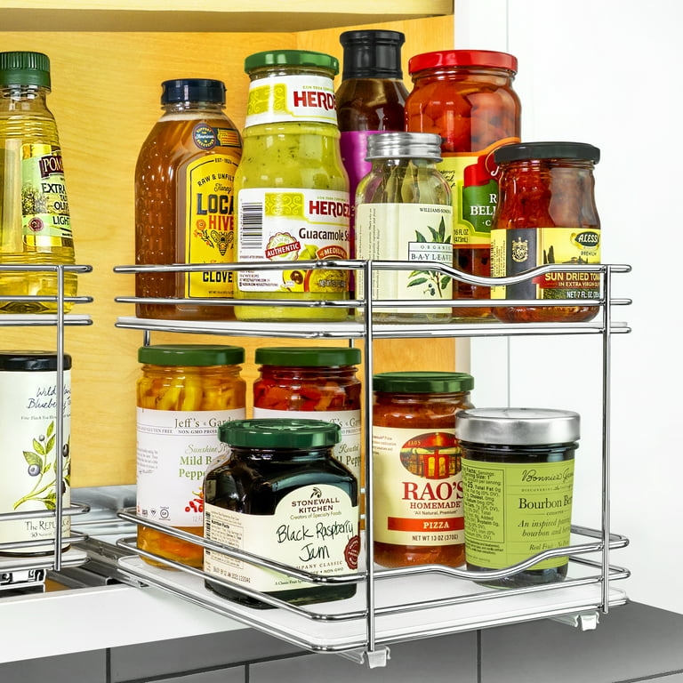  OCG 4-Tier Pull Out Kitchen Cabinet Spice Rack Holder