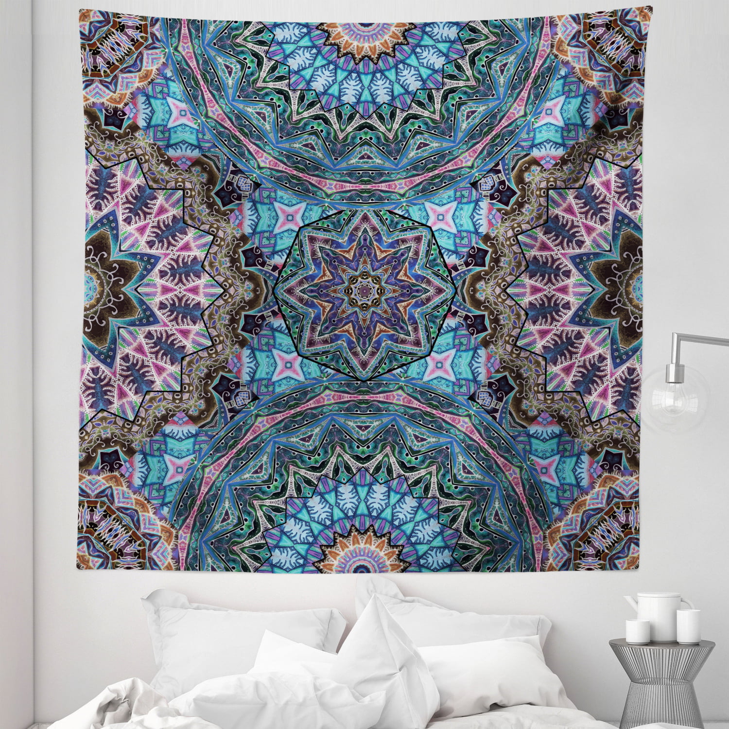 Beautiful Design Mandala Small Tapestry Wall Hanging Poster Cotton Fabric Ethnic